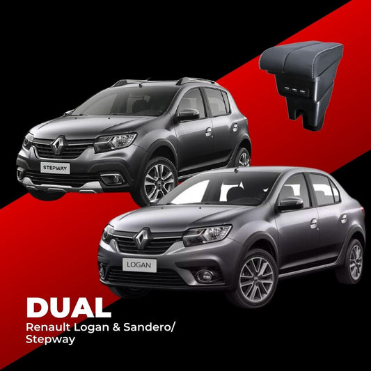 Consola Apoyabrazos - Renault - Sandero - Stepway - Logan (2012-2024) - Dual