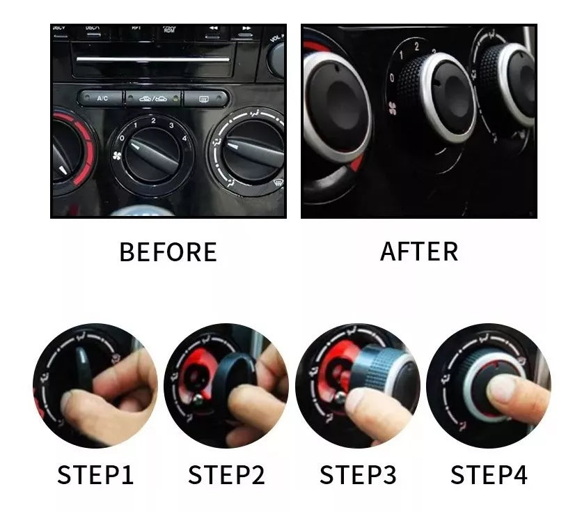 Perillas de Aire Acondicionado -  Mazda 2 (2008 - 2015) - Alta Calidad