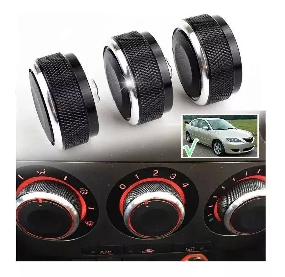 Perillas de Aire Acondicionado - Mazda 3  (2005 - 2010) - Alta Calidad