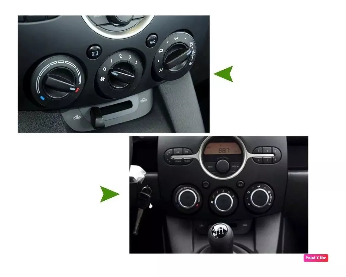Perillas de Aire Acondicionado -  Mazda 2 (2008 - 2015) - Alta Calidad