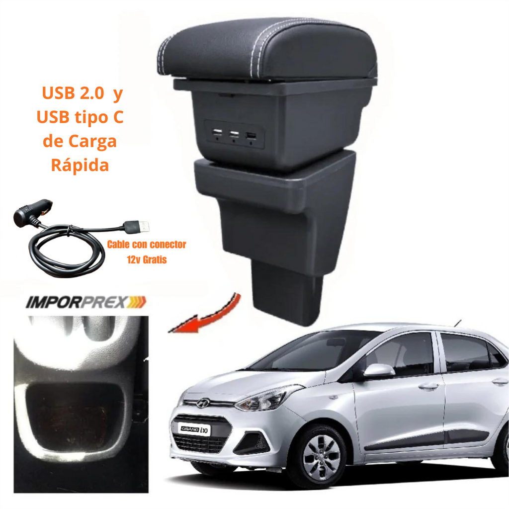 Consola Apoyabrazos - Hyundai Grand i10 (2015 - 2023) - Slid