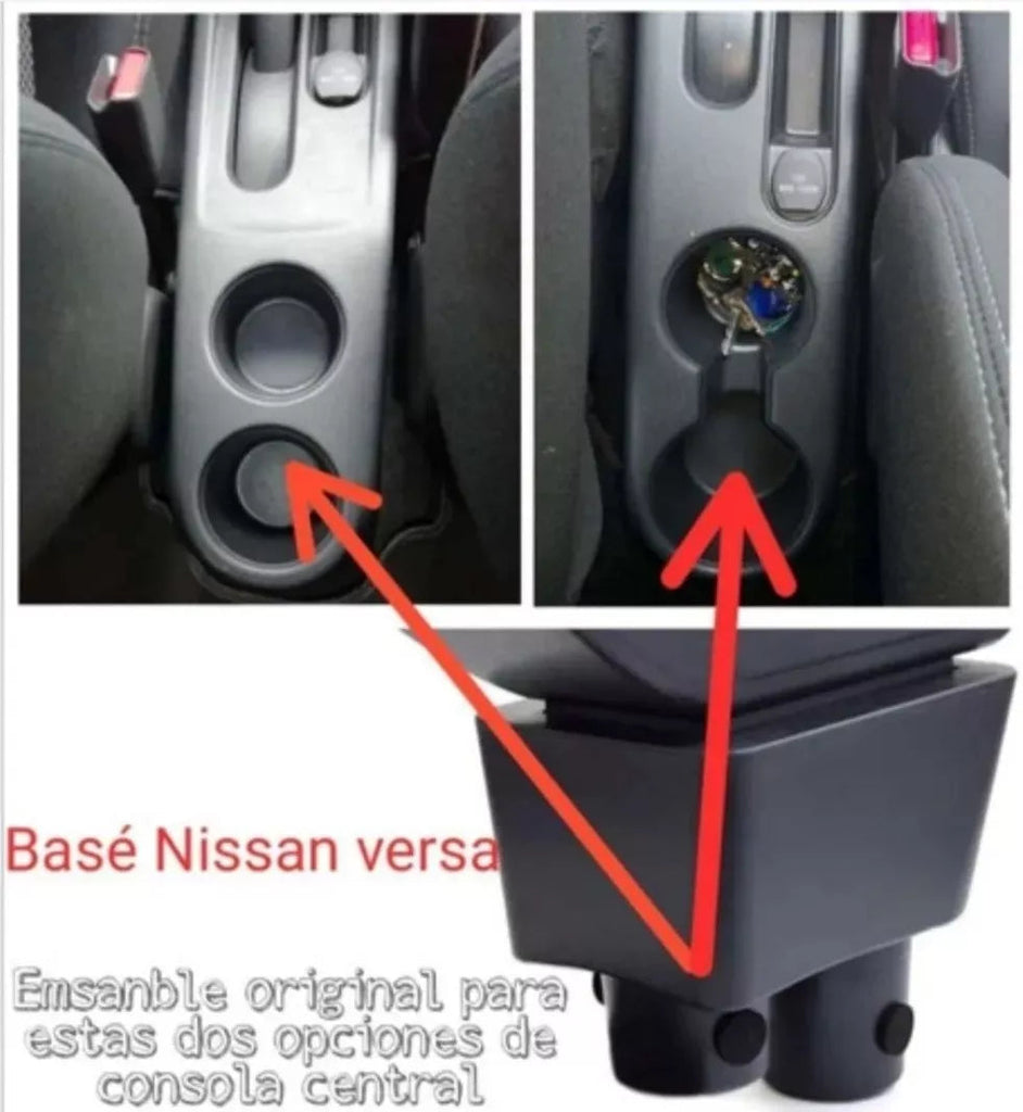 Consola Apoyabrazos - Nissan Versa Classic (2012 - 2022) - Dual