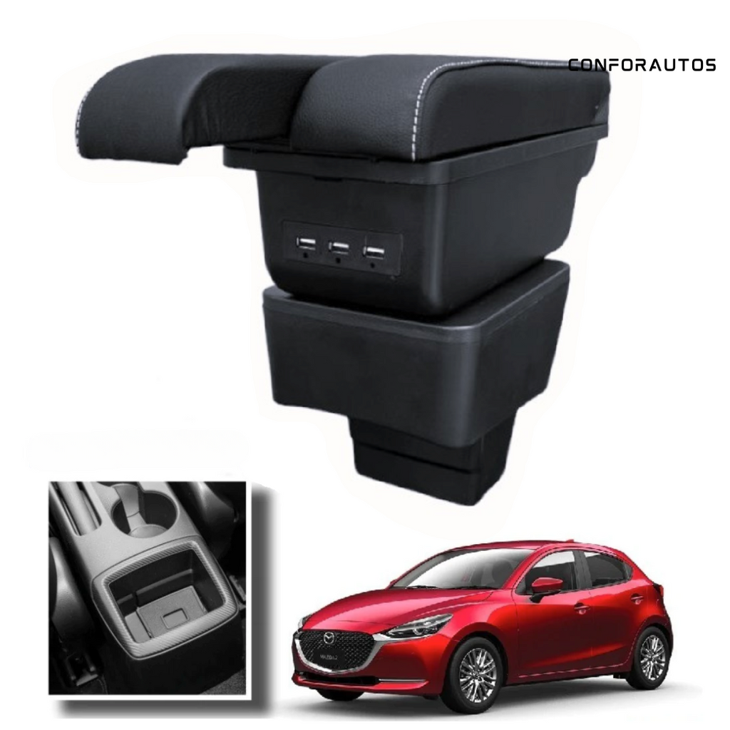 Consola Apoyabrazos - Mazda 2 Skyactive con Usb (2016 -2026)- Dual