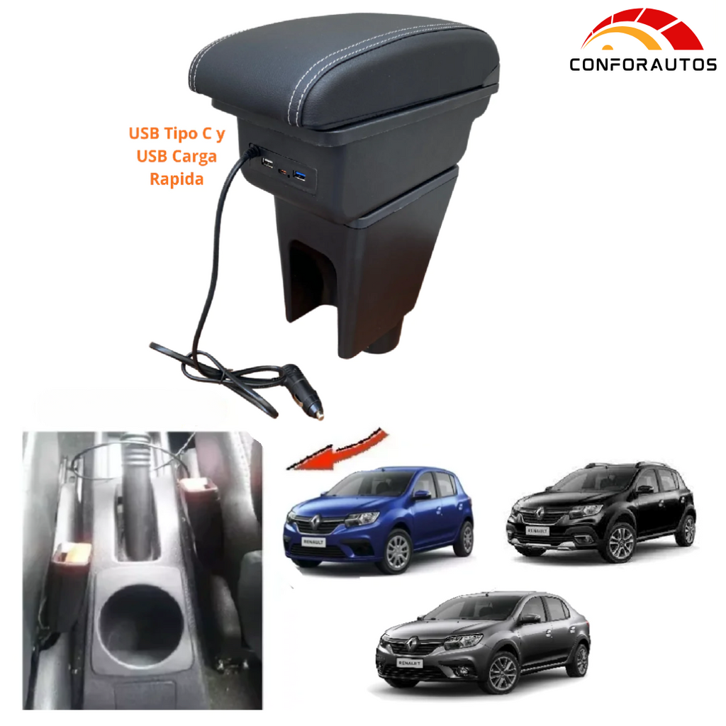 Consola Apoyabrazos - Renault - Sandero - Stepway - Logan (2012-2024) - Slid