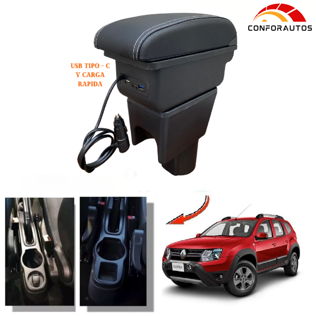 Consola Apoyabrazos - Renault Duster  1.ª y 2.ª Generacion & Duster Oroch (2012 -2021) -Slid