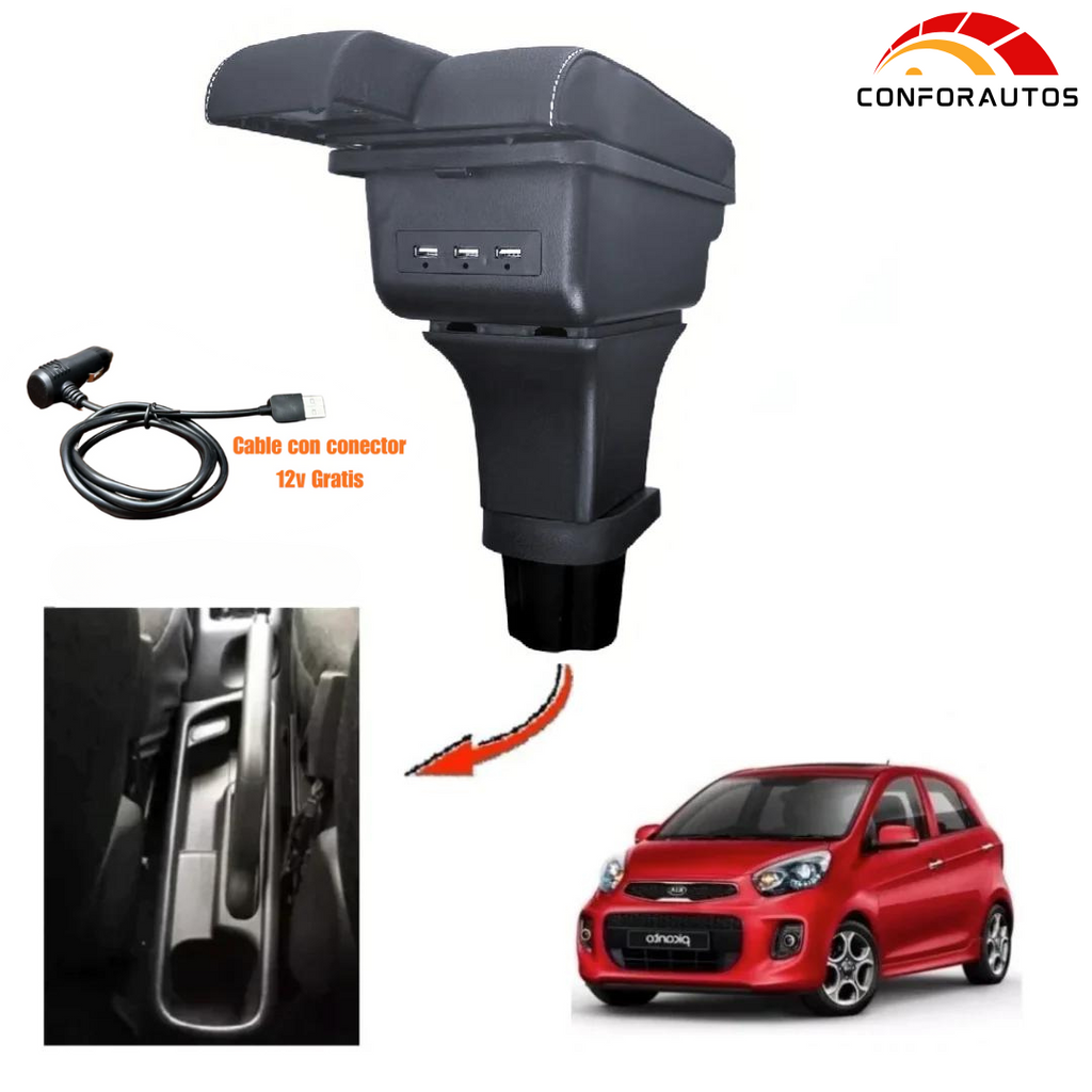 Consola Apoyabrazos - Kia Picanto Ion (2012-2017) - Dual