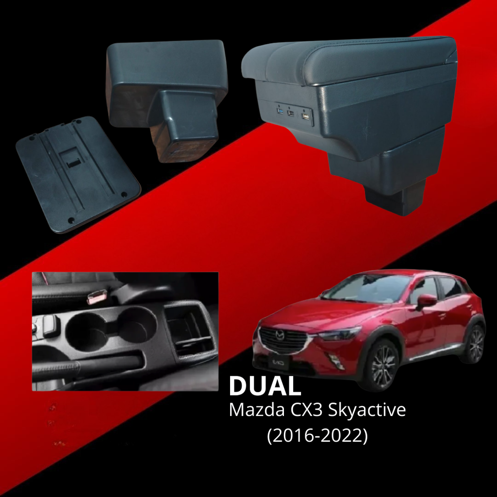 Consola Apoyabrazos - Mazda CX3 Skyactive con Usb (2016 -2022)- Dual
