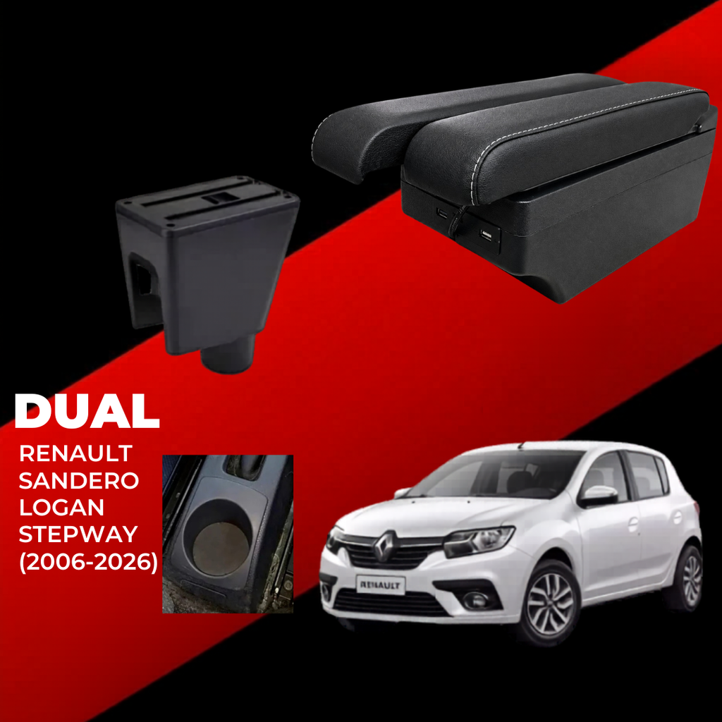 Consola Apoyabrazos - RENAULT SANDERO, LOGAN, STEPWAY - (2006-2026) - Dual