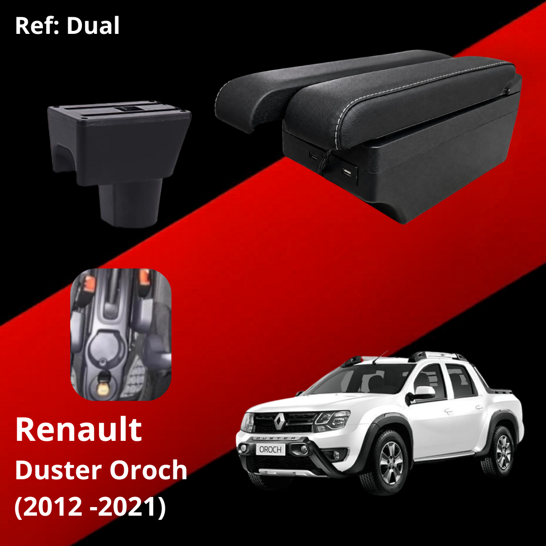 Consola Apoyabrazo- Renault Duster Oroch  1.ª y 2.ª Generacion (2012 -2021) - Dual