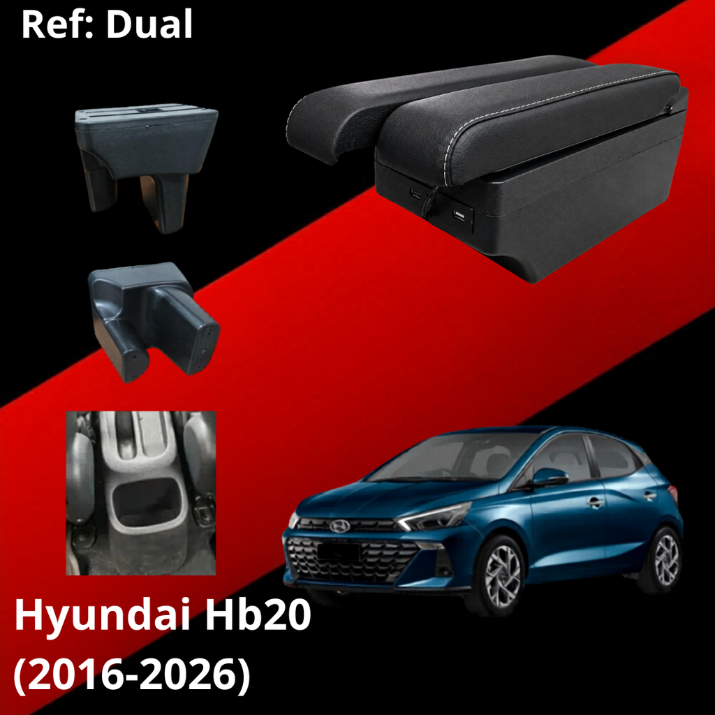 Consola Apoyabrazos - Hyundai Hb20 (2016-2026) - Dual