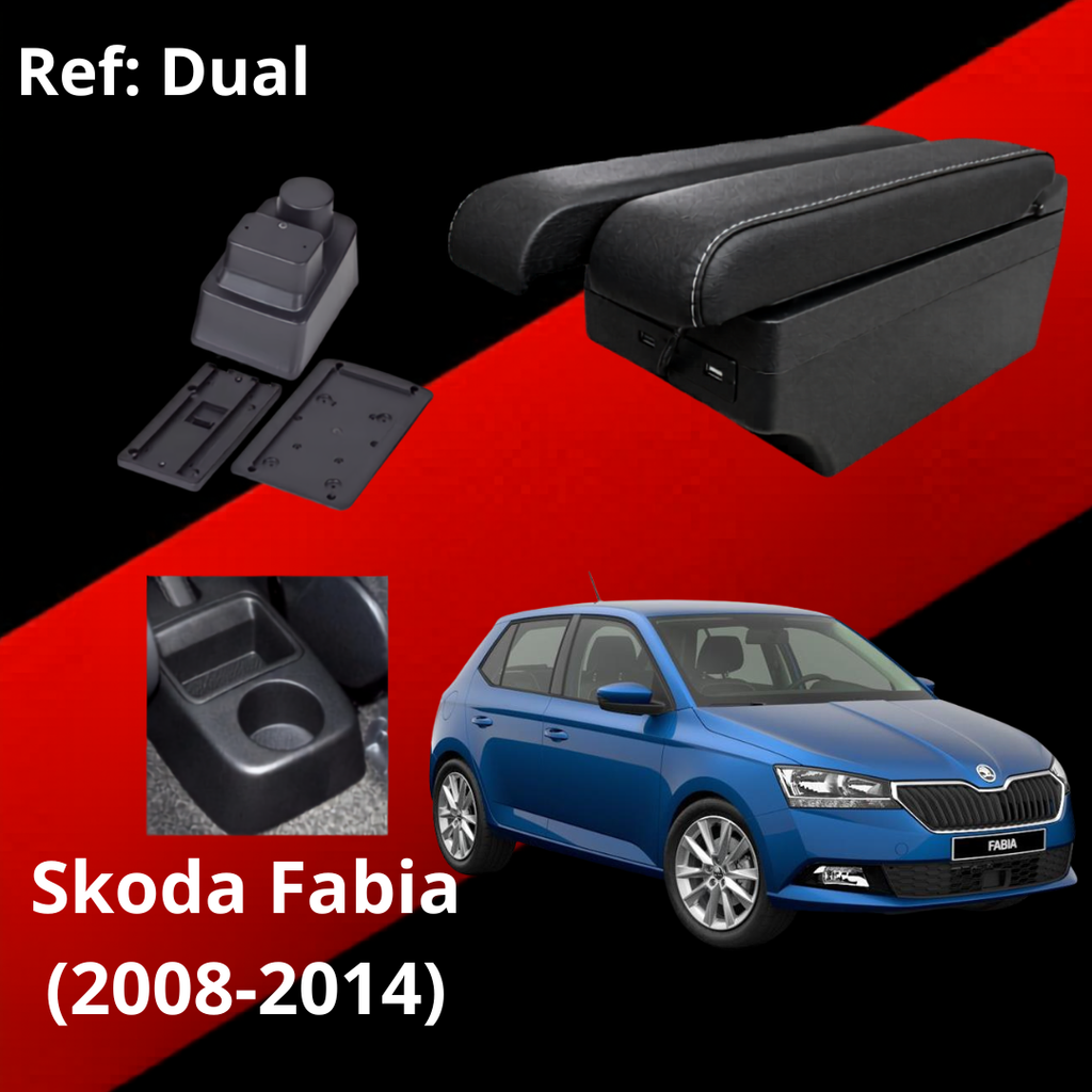 Consola Apoyabrazos - Skoda Fabia (2008 - 2014) - Dual