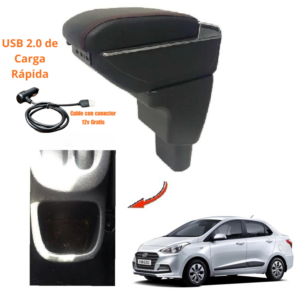 Consola Apoyabrazos - Hyundai Grand i10 (2015-2025) - Elite
