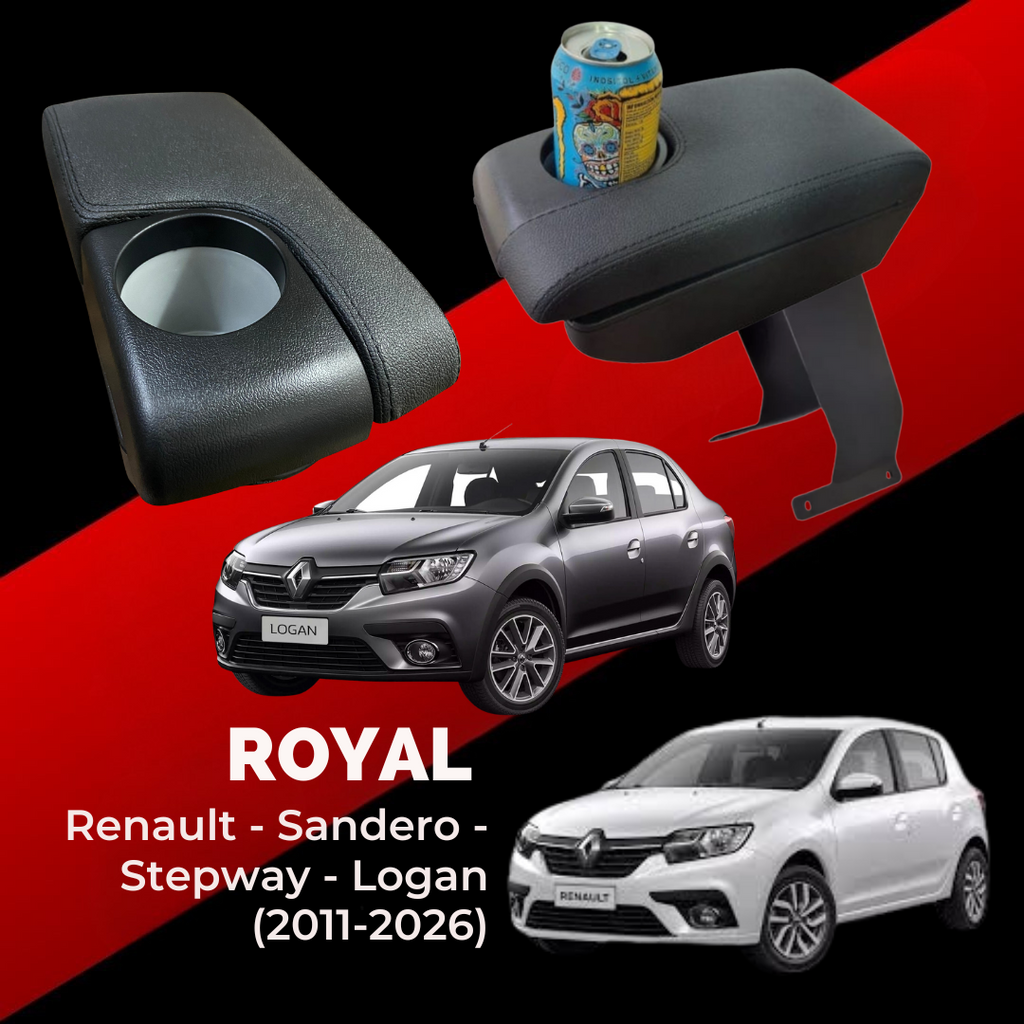 Consola Apoyabrazos - Renault - Sandero - Stepway - Logan (2007-2027) - ROYAL (Base Metálica)