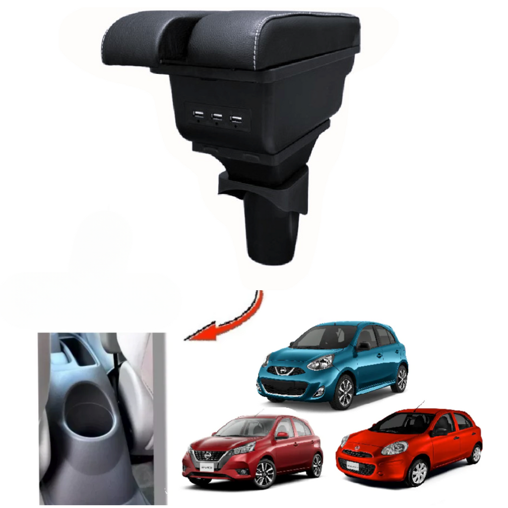 Consola Apoyabrazos - Nissan March (2012 -2026) - Dual