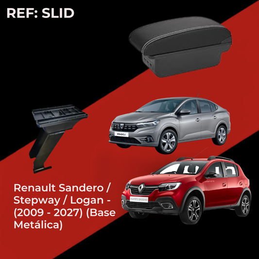 Consola Apoyabrazo - Renault Sandero / Stepway / Logan -  (2007 - 2027) - Slid (Base Metalica)