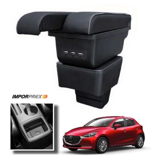 Consola Apoyabrazos - Mazda 2 Skyactive con Usb (2016 -2025)- Dual