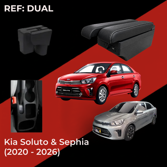 Consola Apoyabrazos - Kia Soluto & Sephia (2020 - 2026) - Dual