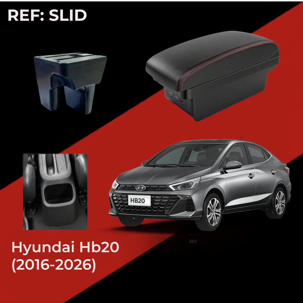 Consola Apoyabrazos - Hyundai Hb20 (2016-2026) - Slid