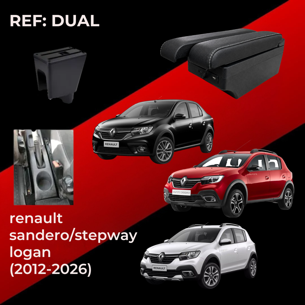 Consola Apoyabrazos renault sandero - stepway - logan (2012-2026) - DUAL