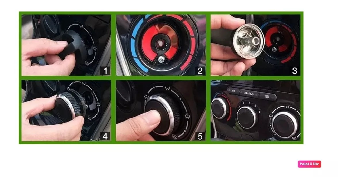 Perillas de Aire Acondicionado -  Hyundai Accent (2006 - 2011) - Alta Calidad